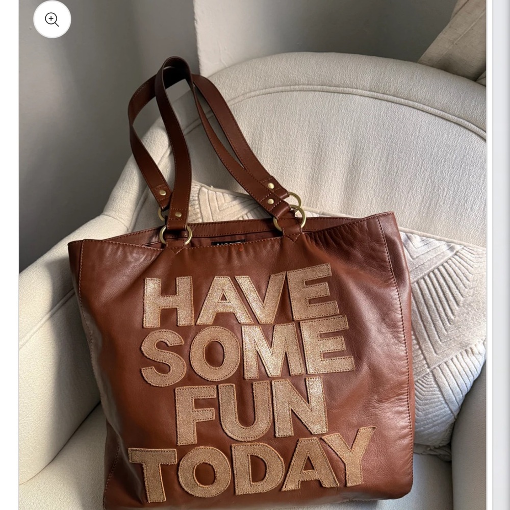 Have Some Fun Today Brown Josie Tote Bag - Picture 11 of 12